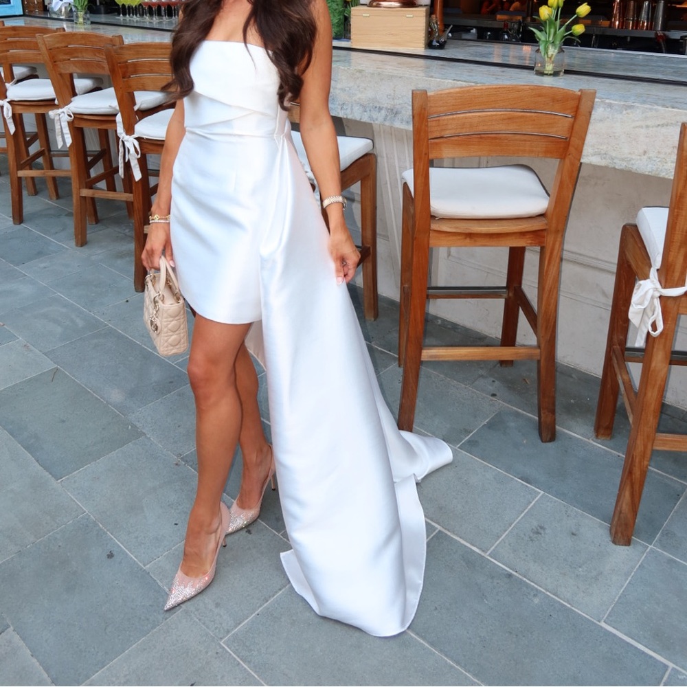 SOLACE LONDON WHITE MEYER MINI DRESS
